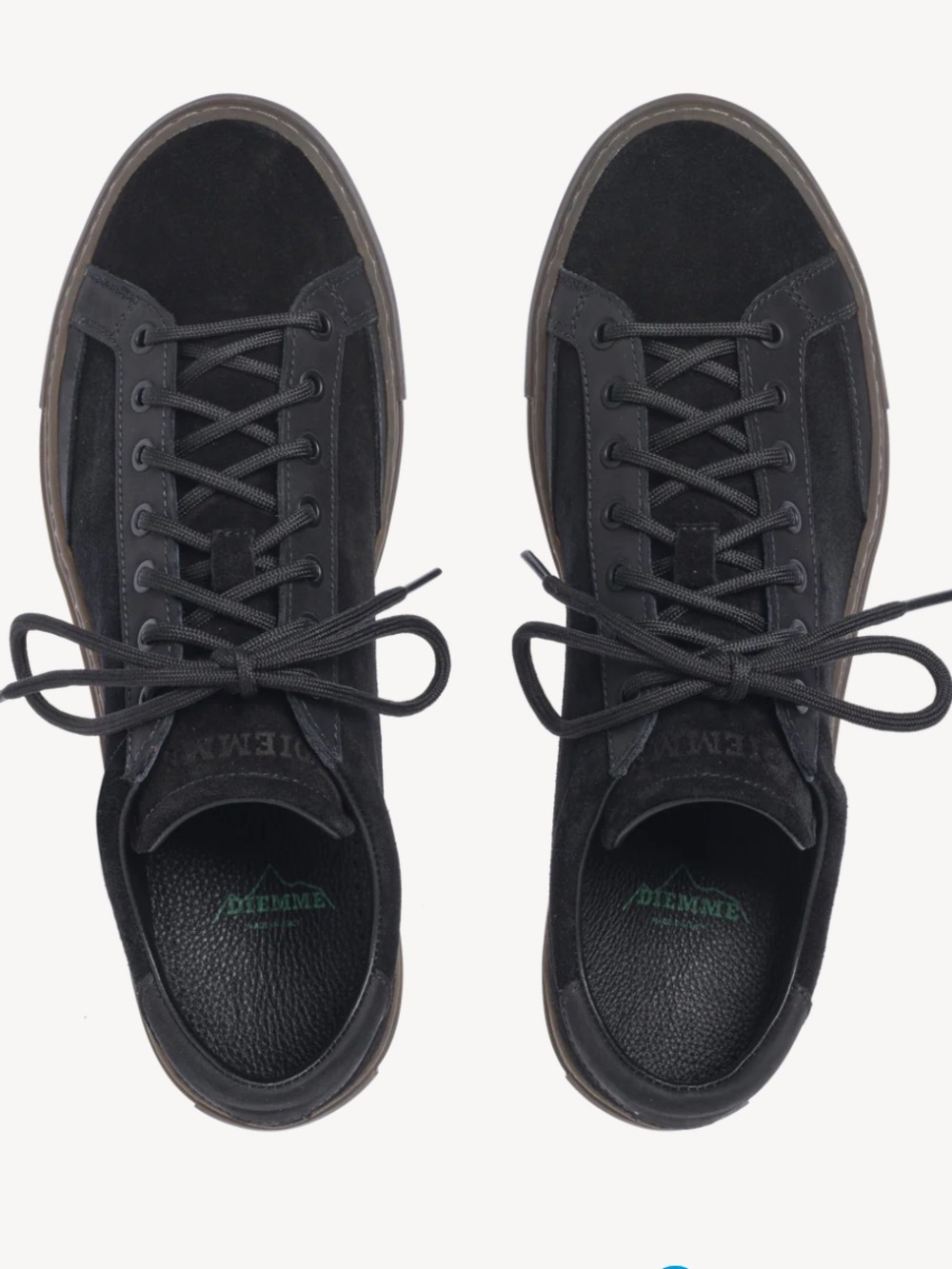 Diemme Men's Black Suede Low-Profile Sneakers